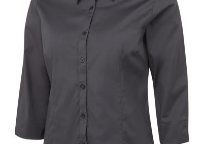 Ladies ¾ Urban Poplin Shirt - Charcoal
