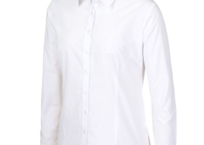 Ladies Classic LS Poplin Shirt - White