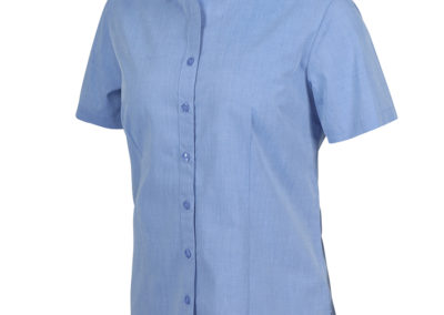 Ladies Classic SS Fine Chambray Shirt - Light Blue
