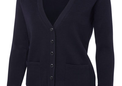 Ladies Knitted Cardigan - Navy