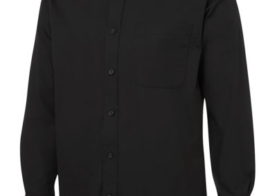 Unisex LS Poplin Shirt - Black