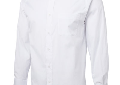 Unisex LS Urban Poplin Shirt - White